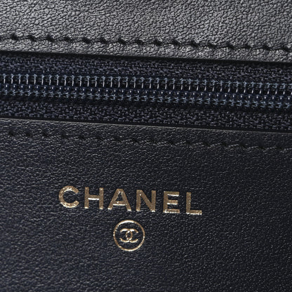 Chanel Caviar Quilted Boy Wallet On Chain WOC Navy 6 of 11