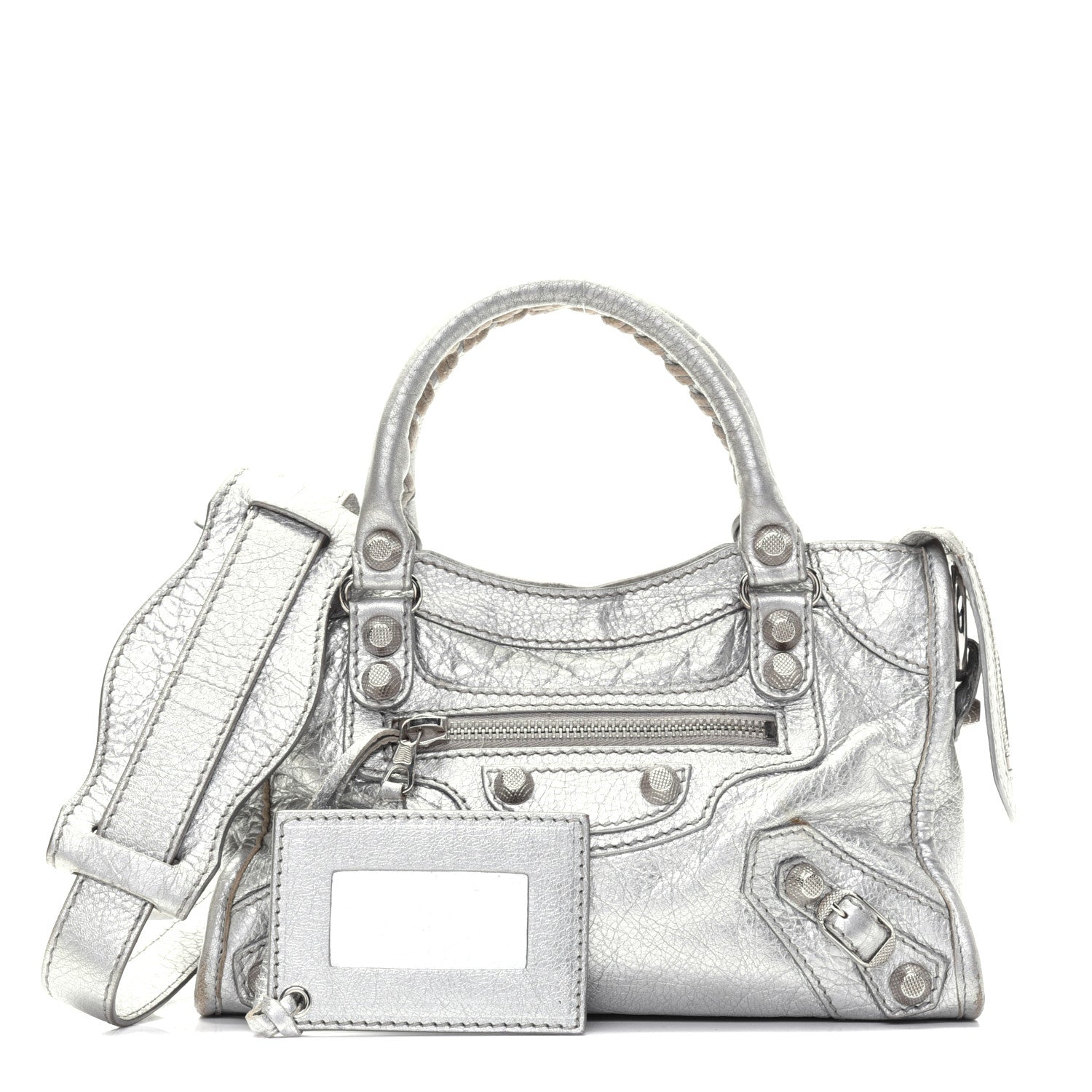 Balenciaga Agneau Giant 12 Silver Hardware Mini City Gris Aluminum 1 of 20