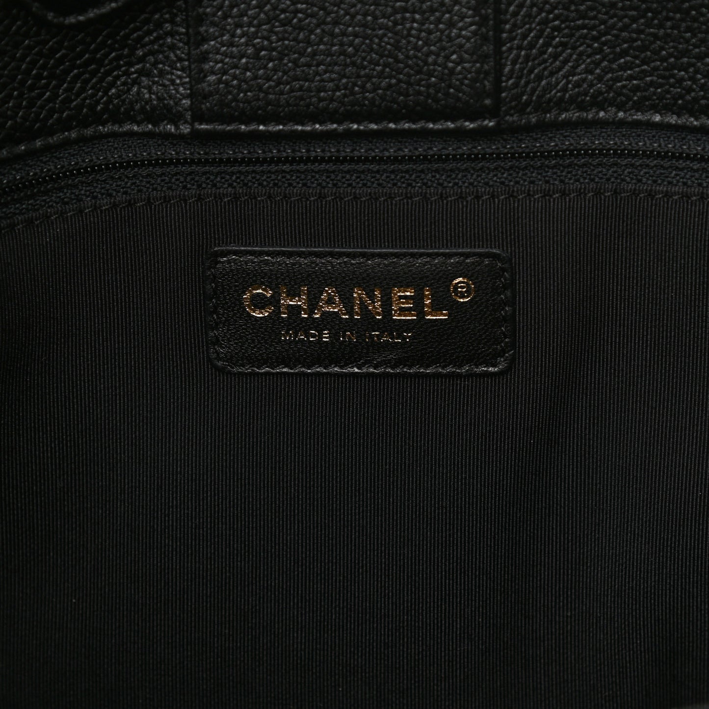 Calfskin Cerf Executive Shopper Tote Black