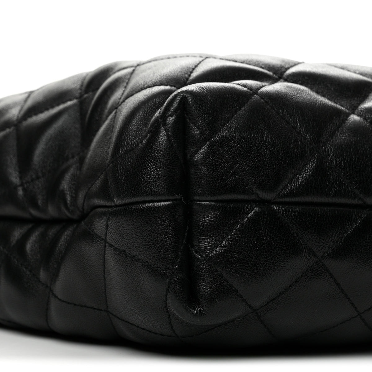 Saint Laurent Lambskin Quilted Maxi Icare Shopping Tote Black 10 of 15