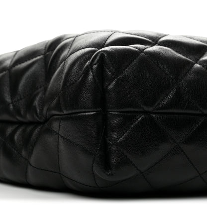 Saint Laurent Lambskin Quilted Maxi Icare Shopping Tote Black 10 of 15