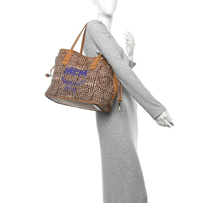 MCM Visetos Medium Liz Reversible Shopper Tote Cognac 2 of 16