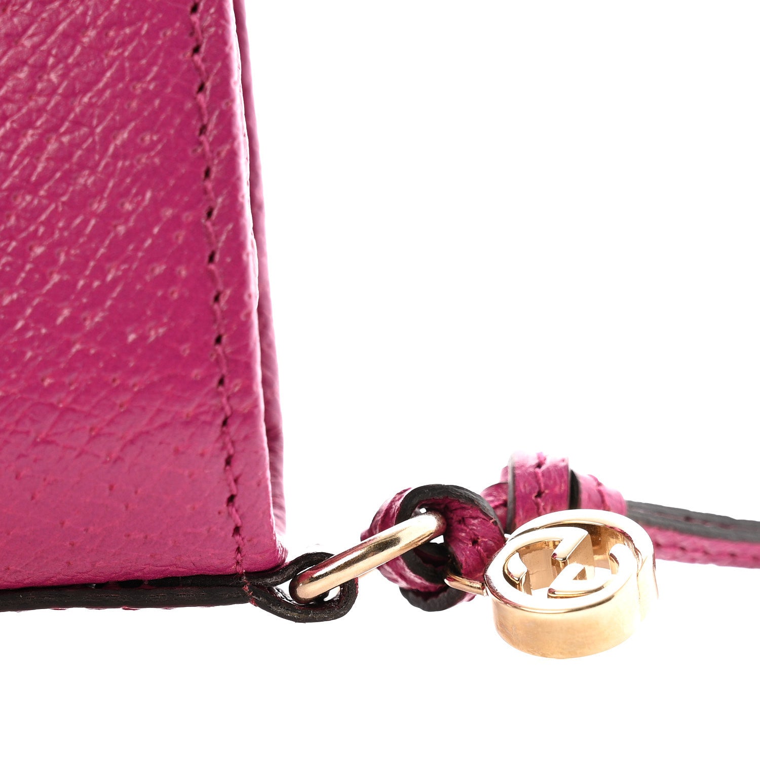 Gucci Calfskin GG Monogram Continental Wallet Beige Fuchsia 10 of 11