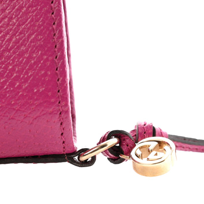 Gucci Calfskin GG Monogram Continental Wallet Beige Fuchsia 10 of 11