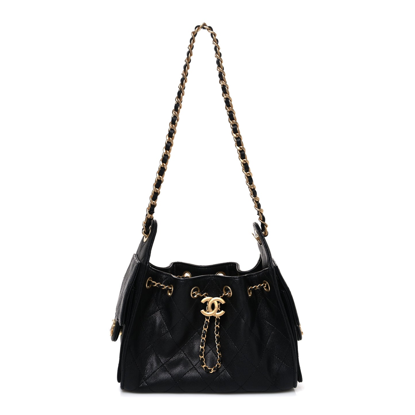 Caviar Quilted Mini Chanel 25 Handbag Black