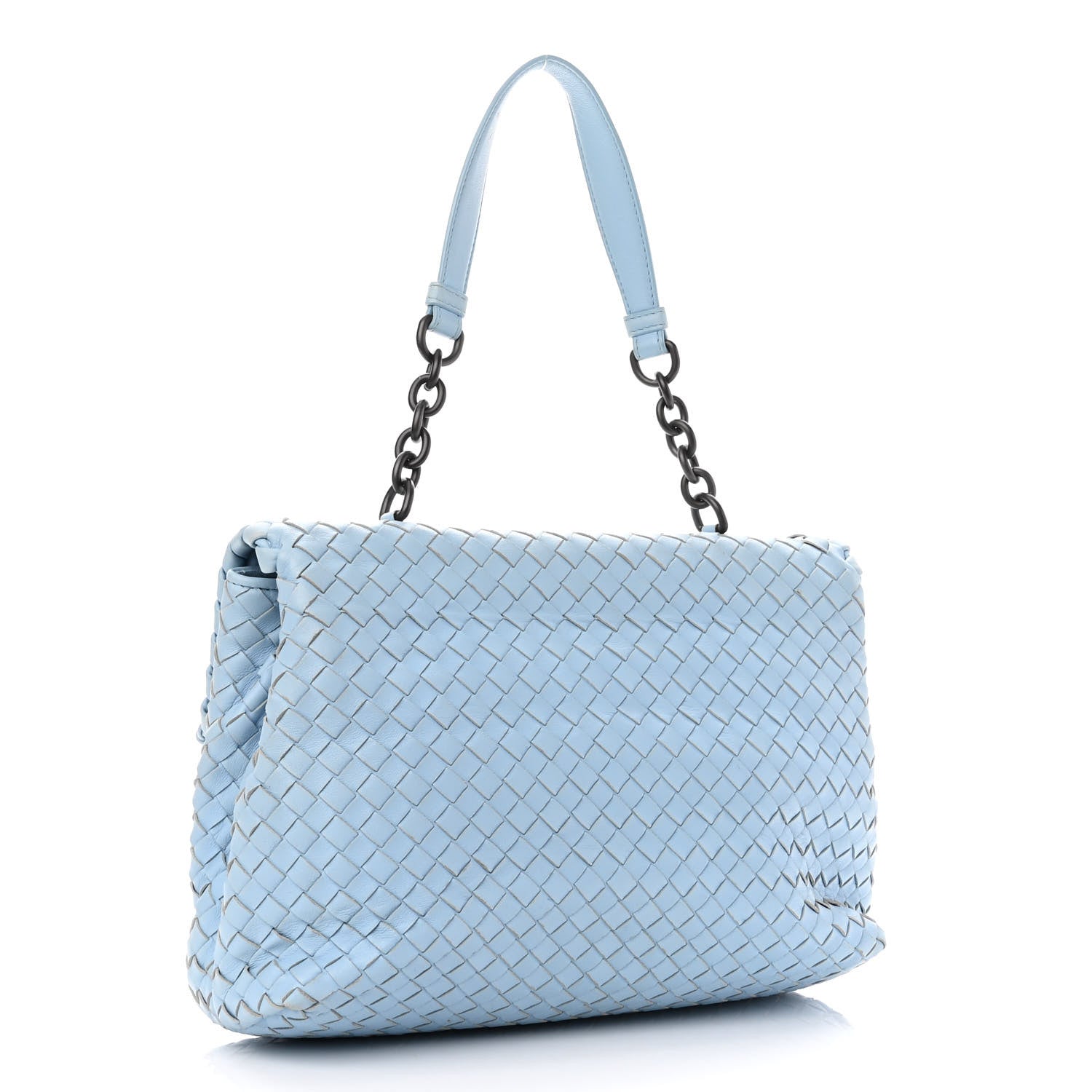 Bottega Veneta Nappa Intrecciato Large Olimpia Bag Light Blue 3 of 12