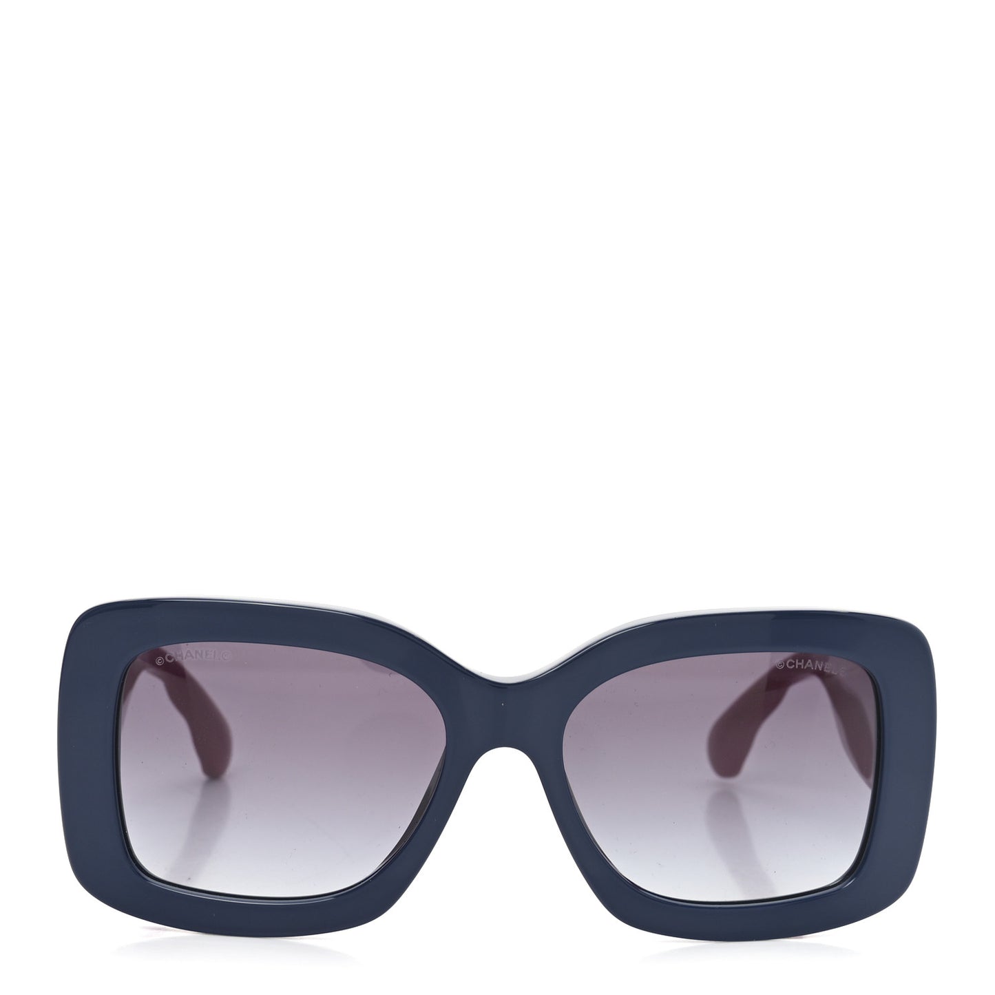 Acetate Quilted CC Rectangle Sunglasses 5483 Pink Blue