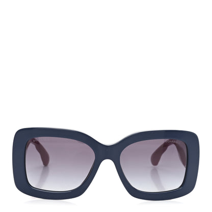 Chanel Acetate Quilted CC Rectangle Sunglasses 5483 Pink Blue 2 of 7