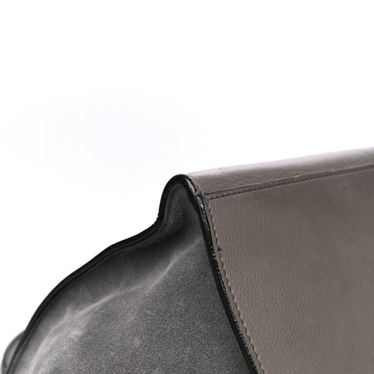 Celine Drummed Calfskin Suede Medium Trapeze Almond 9 of 14