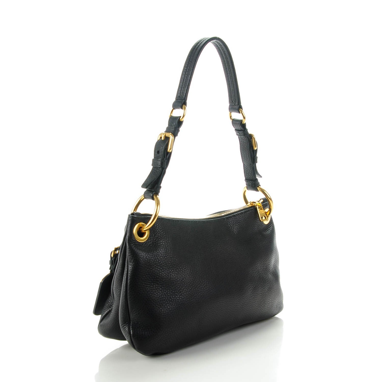 Prada Vitello Daino Shoulder Bag Nero Black 3 of 8