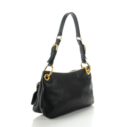 Prada Vitello Daino Shoulder Bag Nero Black 3 of 8