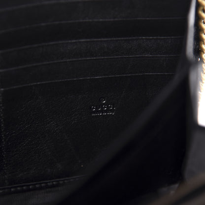 Gucci Calfskin Matelasse GG Marmont Chain Wallet Black 11 of 15
