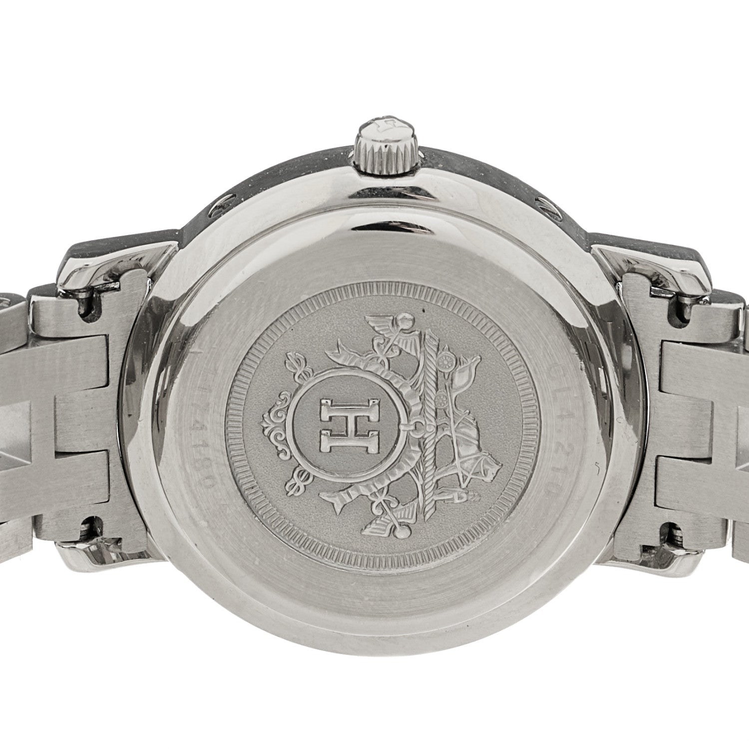 Hermes Stainless Steel 24mm Clipper Quartz Watch White 4 of 5
