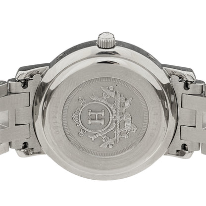 Hermes Stainless Steel 24mm Clipper Quartz Watch White 4 of 5