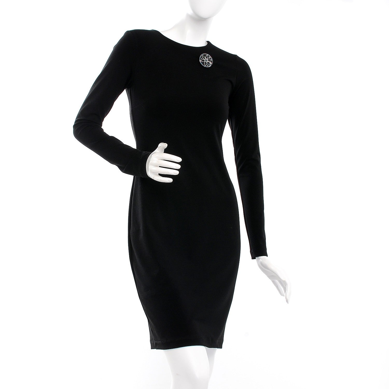 Chanel Glittered Resin Strass Brooch Black Pink 2 of 5