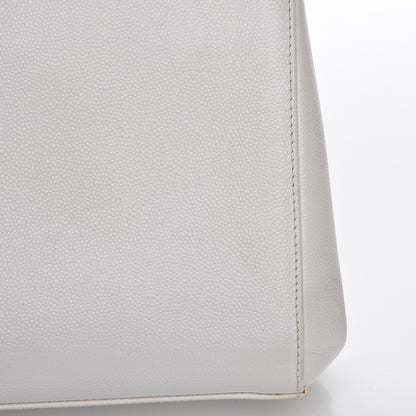 Chanel Caviar CC Frame Evening Bag White 12 of 12