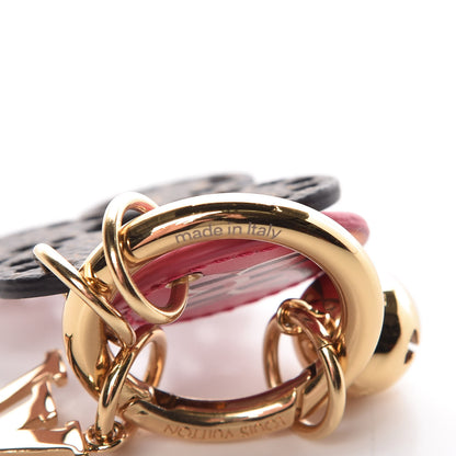 Louis Vuitton Monogram Fetish Flower Perforated Bag Charm Pink 3 of 4