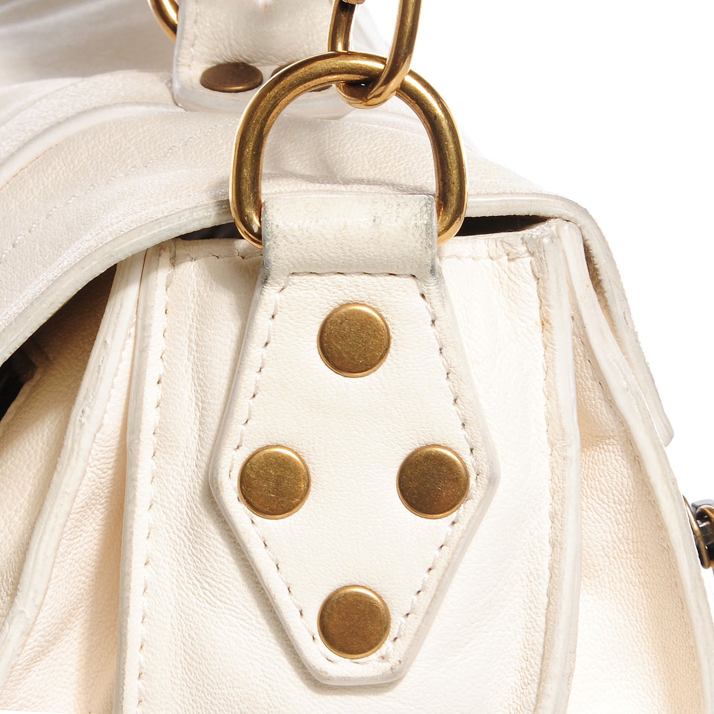 Lambskin PS1 Large Satchel Ivory