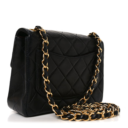 Chanel Lambskin Quilted Mini Square Flap Black 2 of 12