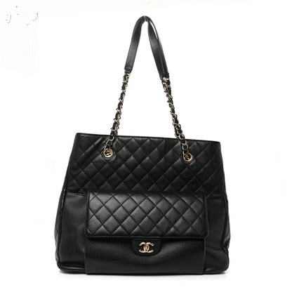 Chanel Caviar Quilted Large Flap Shopping Tote Black 1 of 11