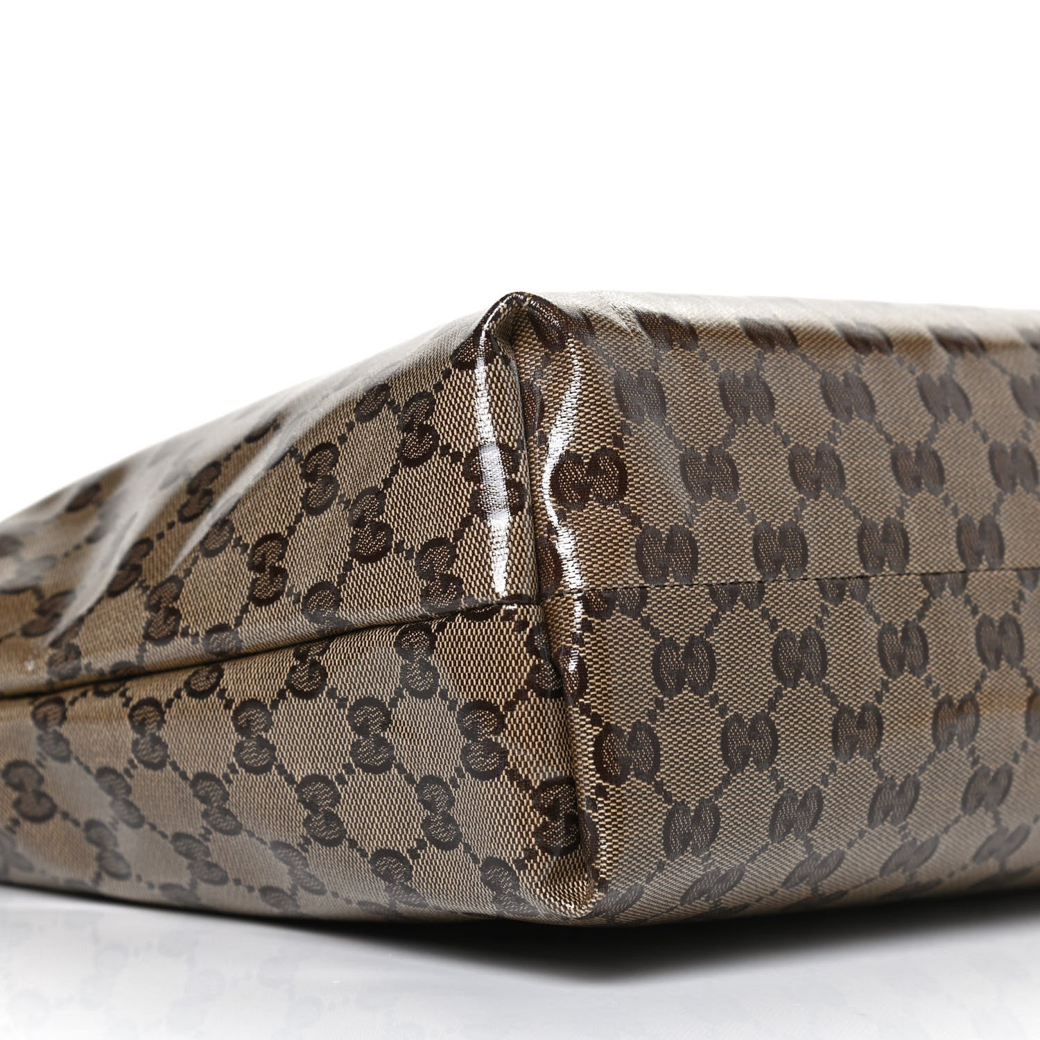 Gucci Crystal Monogram Large Flat Messenger Bag Dark Brown 9 of 13
