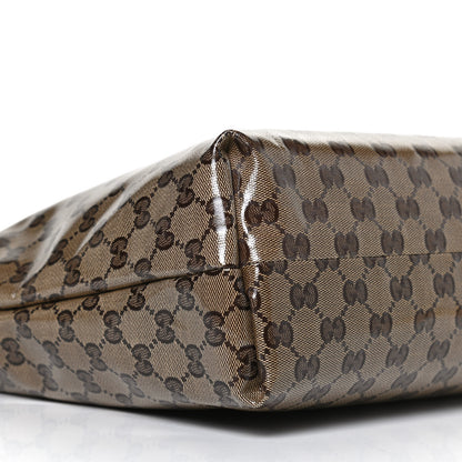 Gucci Crystal Monogram Large Flat Messenger Bag Dark Brown 9 of 13