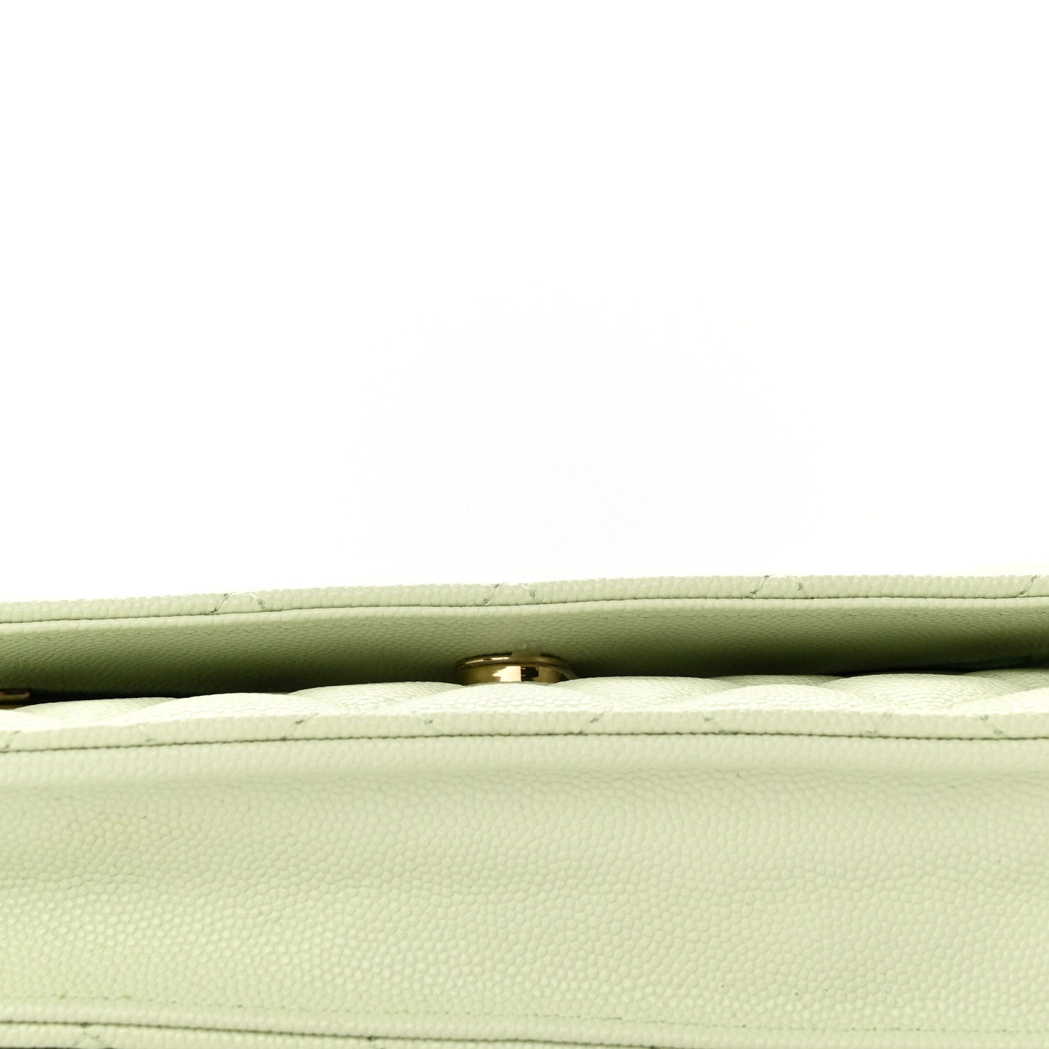 Chanel Caviar Quilted Wallet on Chain WOC Light Green 11 of 12