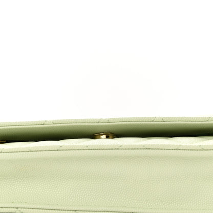 Chanel Caviar Quilted Wallet on Chain WOC Light Green 11 of 12