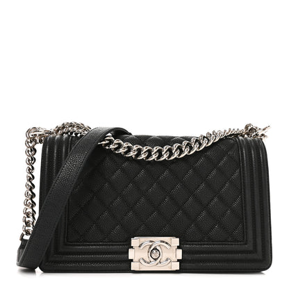 Chanel Iridescent Caviar Quilted Medium Boy Flap Black 1 of 11