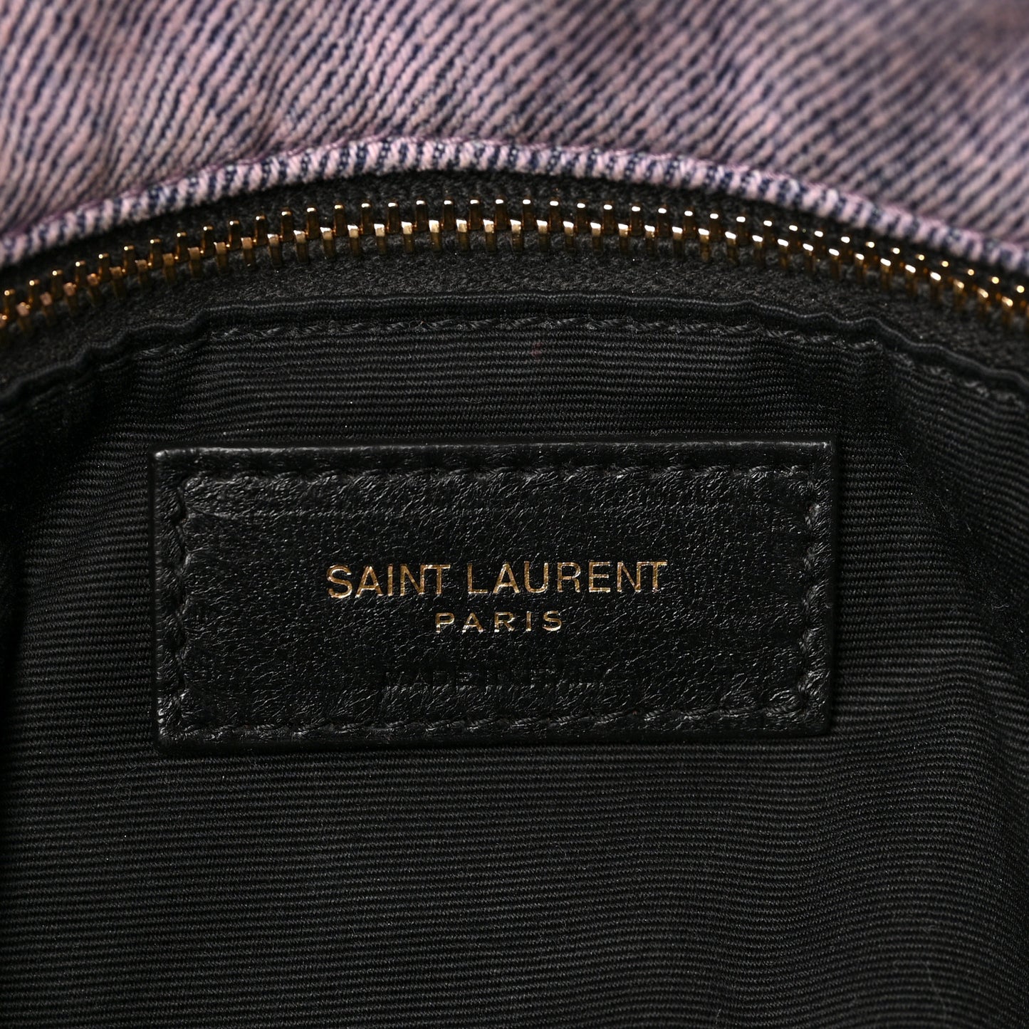 Denim Quilted Small Loulou Puffer Monogram Chain Satchel Bleached Lilac