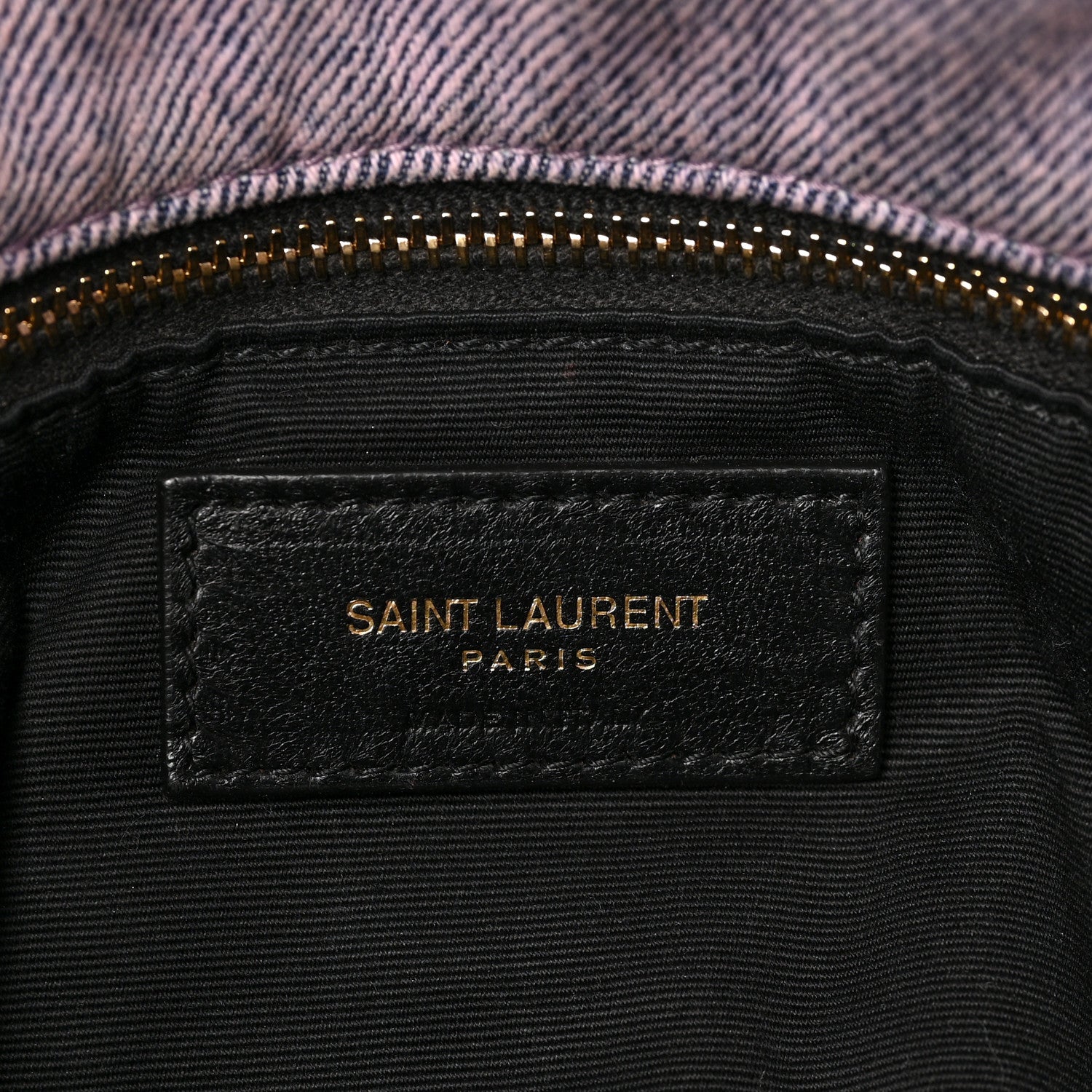 Saint Laurent Denim Quilted Small Loulou Puffer Monogram Chain Satchel Bleached Lilac 6 of 8