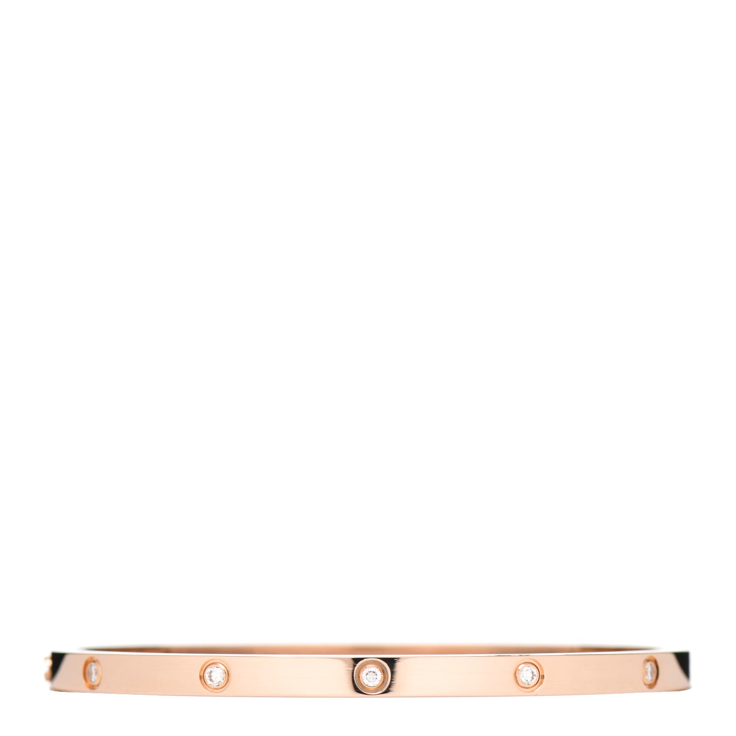 Cartier 18K Pink Gold 10 Diamond Small LOVE Bracelet 16 1 of 4