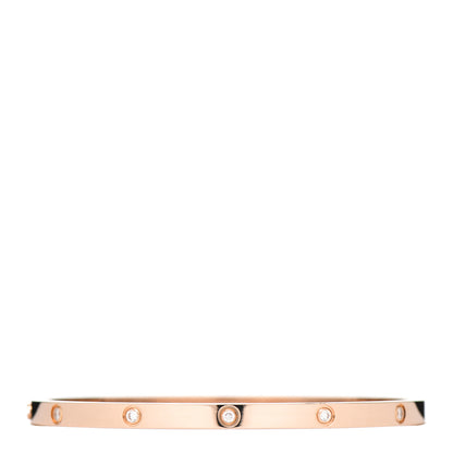 Cartier 18K Pink Gold 10 Diamond Small LOVE Bracelet 16 1 of 4