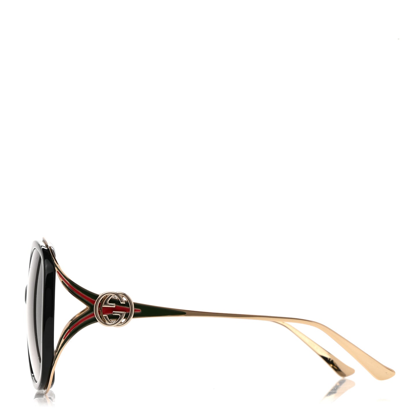Round Frame Injected GG0226S Sunglasses Black