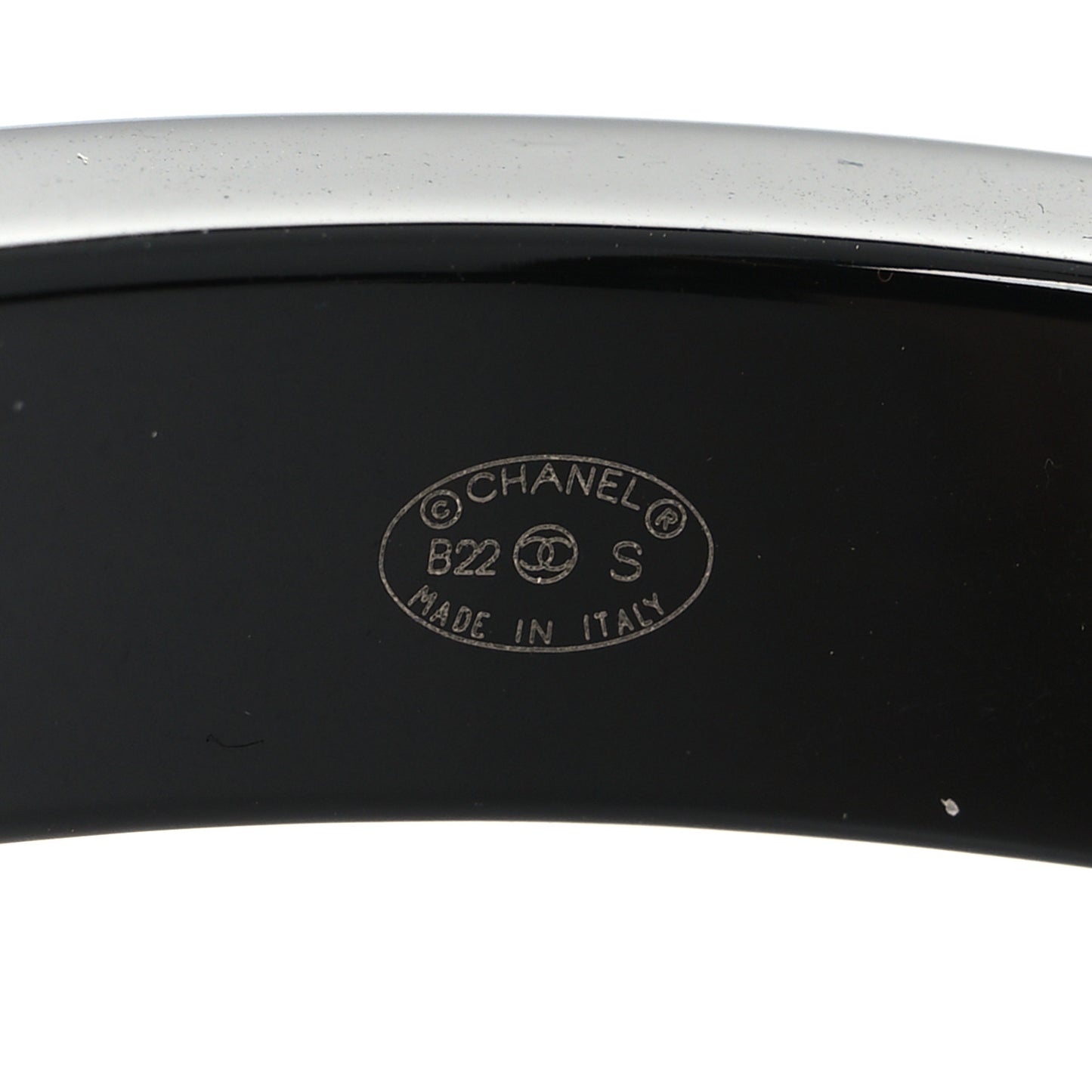 Resin Logo Bangle Bracelet Blue Black