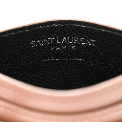 Saint Laurent Grain De Poudre Matelasse Chevron Monogram Credit Card Case Fard 6 of 8