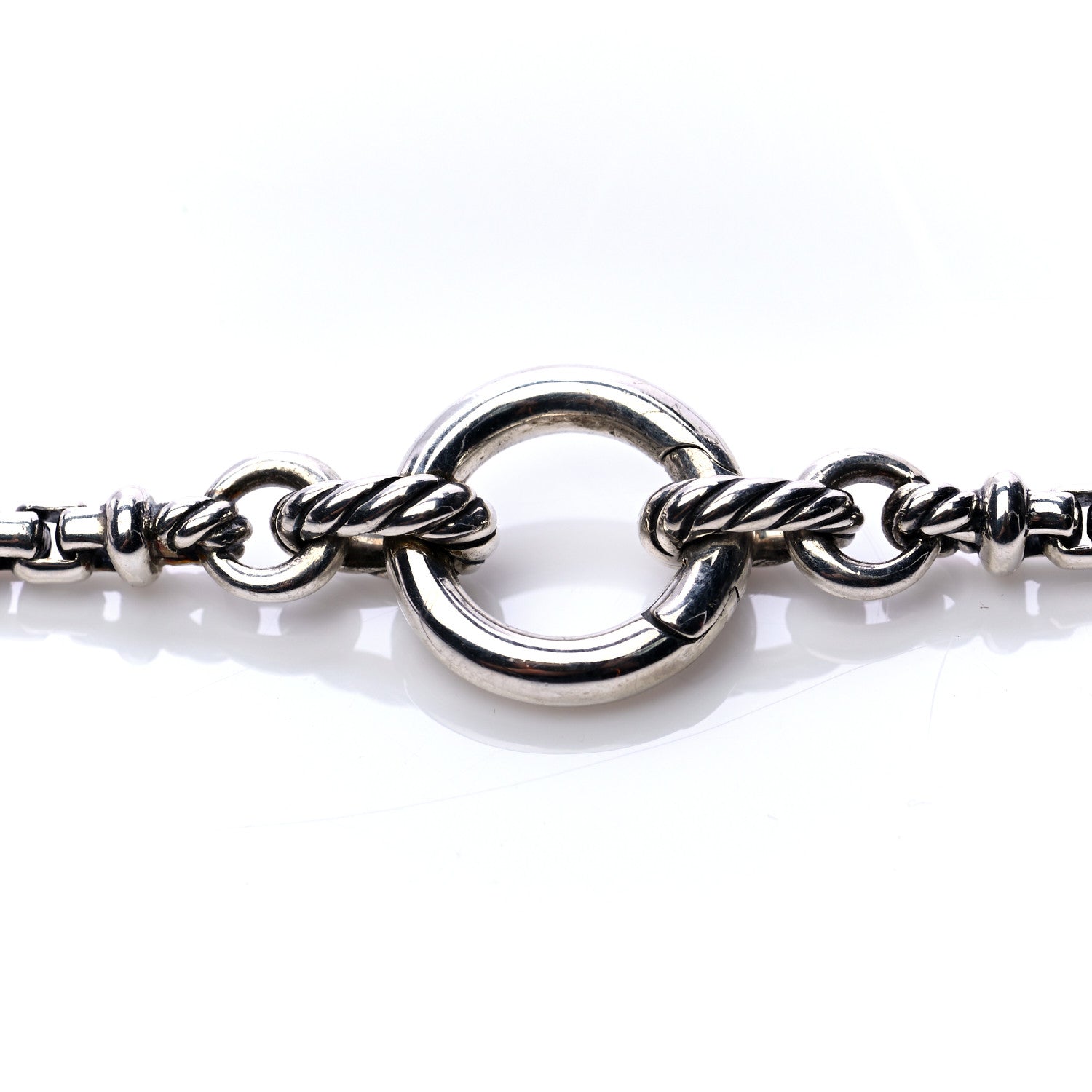 David Yurman Sterling Silver Amulet Vehicle Box Chain Necklace 4 of 7