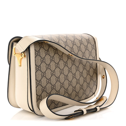 Gucci GG Supreme Monogram Horsebit 1955 Shoulder Bag Beige Mystic White 3 of 13