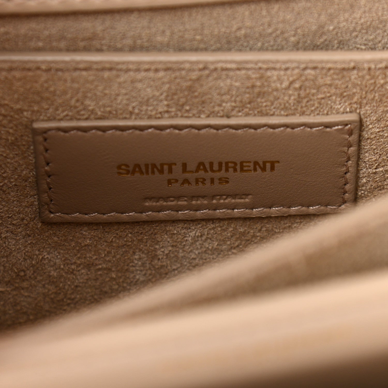Saint Laurent Calfskin Medium Monogram Sunset Dark Beige 8 of 10