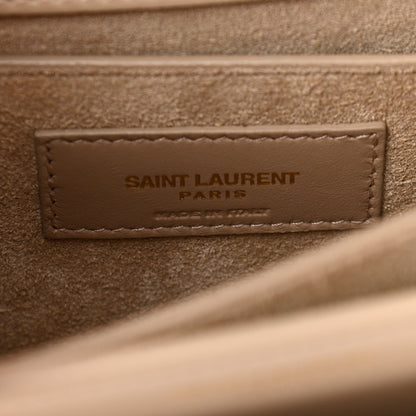 Saint Laurent Calfskin Medium Monogram Sunset Dark Beige 8 of 10