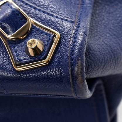 Balenciaga Chevre Gold Metallic Edge Hardware City Bleu Roi 11 of 11
