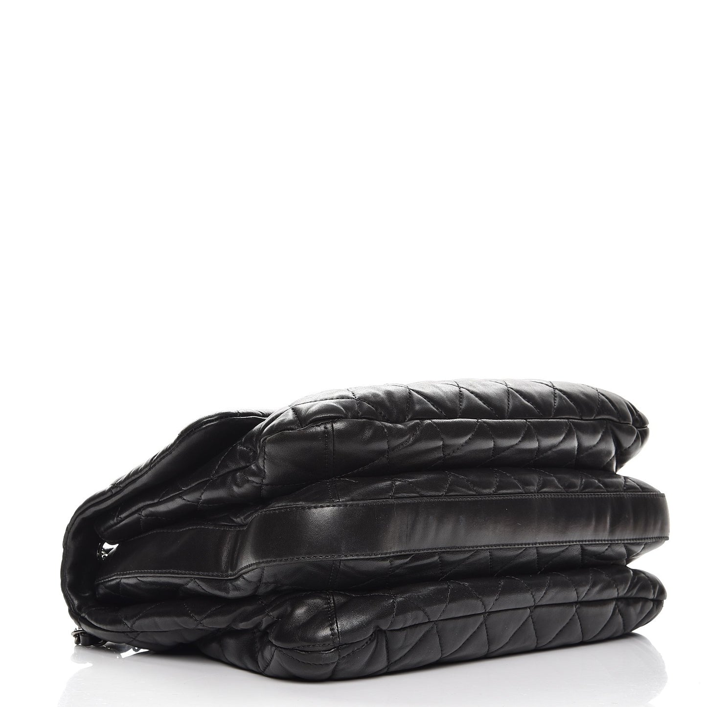 Lambskin Quilted 3 Maxi Flap Bag Black