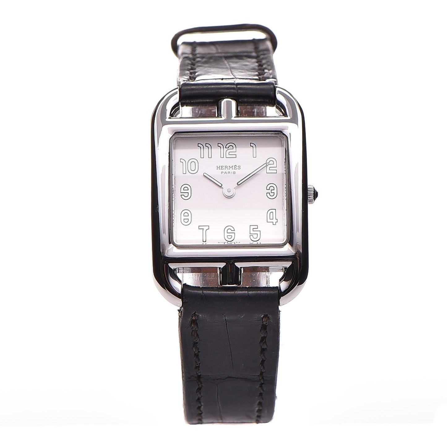 Stainless Steel Alligator 23mm Cape Cod Quartz Watch Noir