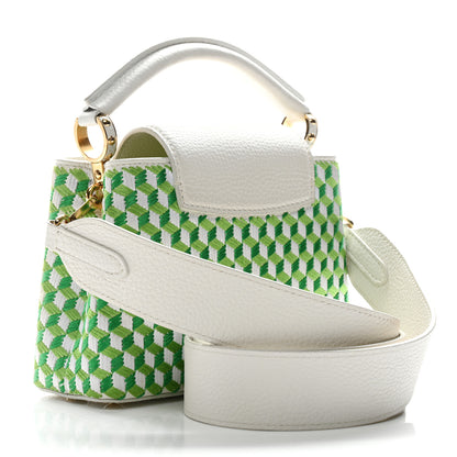 Louis Vuitton Taurillon Braided Capucines Mini Vert 3 of 11