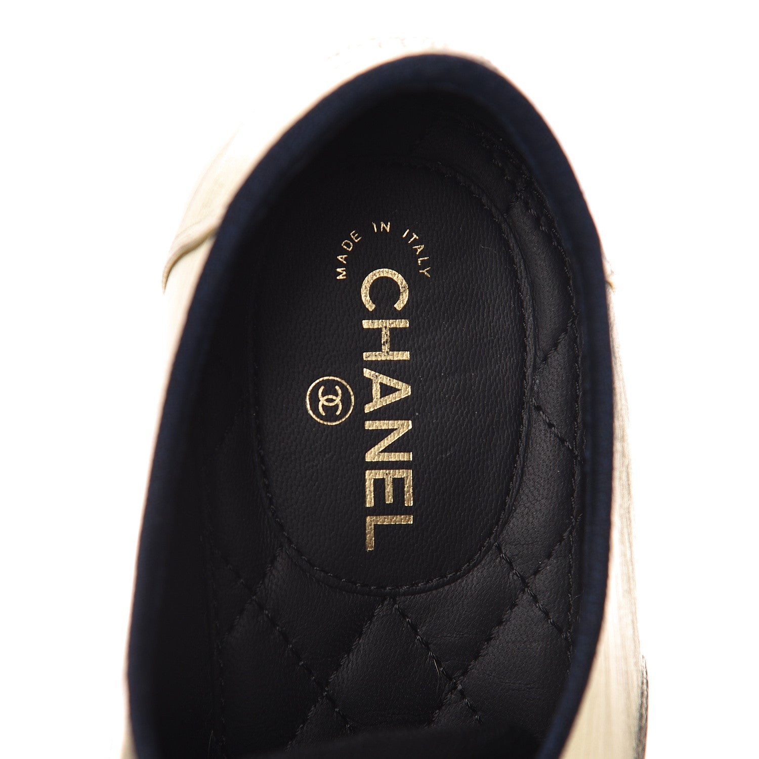 Chanel Metallic Lambskin CC Lace Up Oxfords 38 Dark Gold 11 of 17