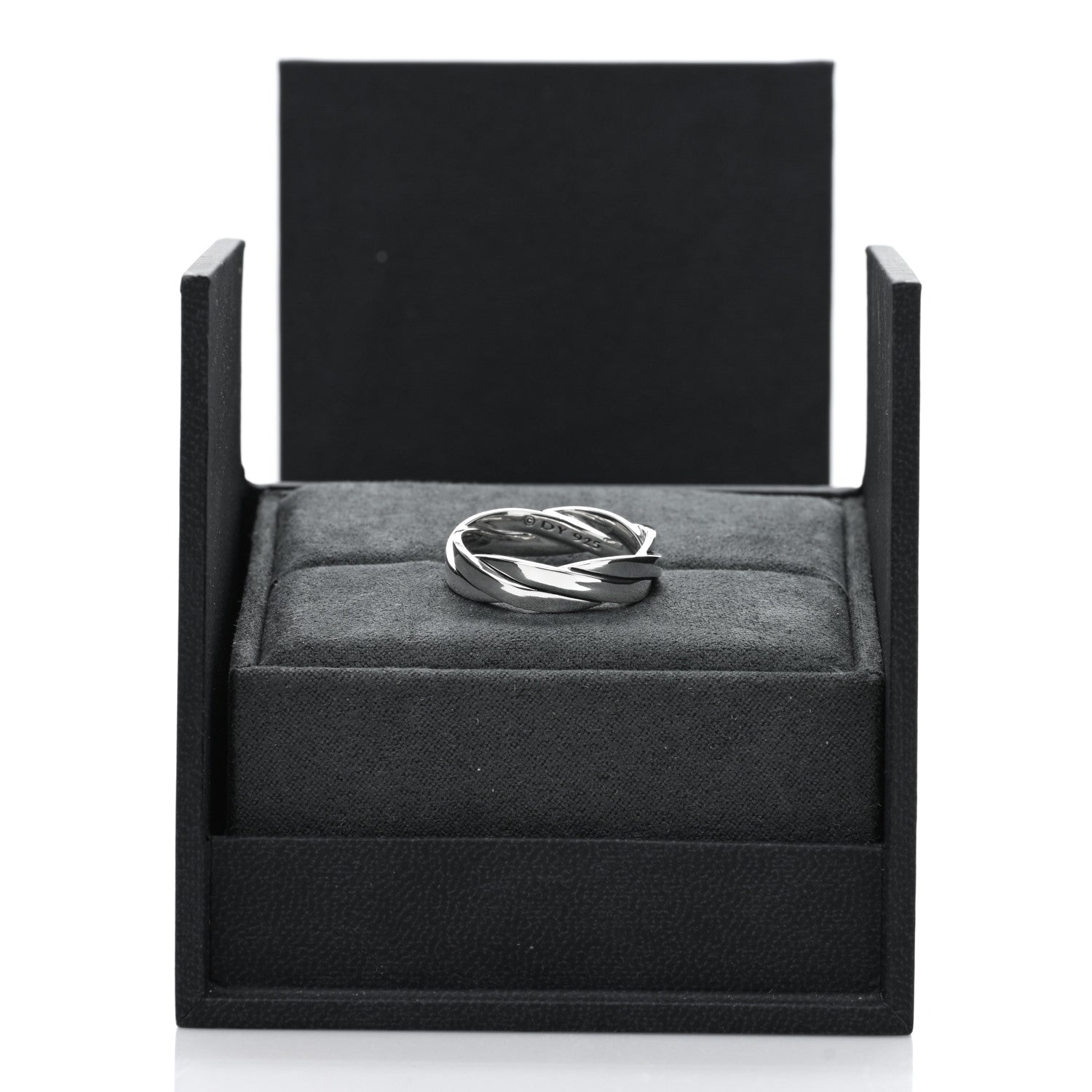 David Yurman Sterling Silver 6mm DY Helios Band Ring 63 10.25 5 of 5