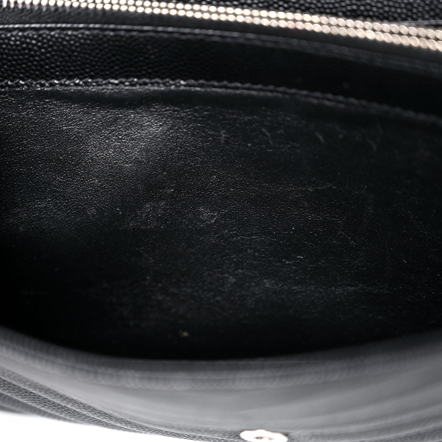 Grain De Poudre Matelasse Chevron Monogram Chain Wallet Black