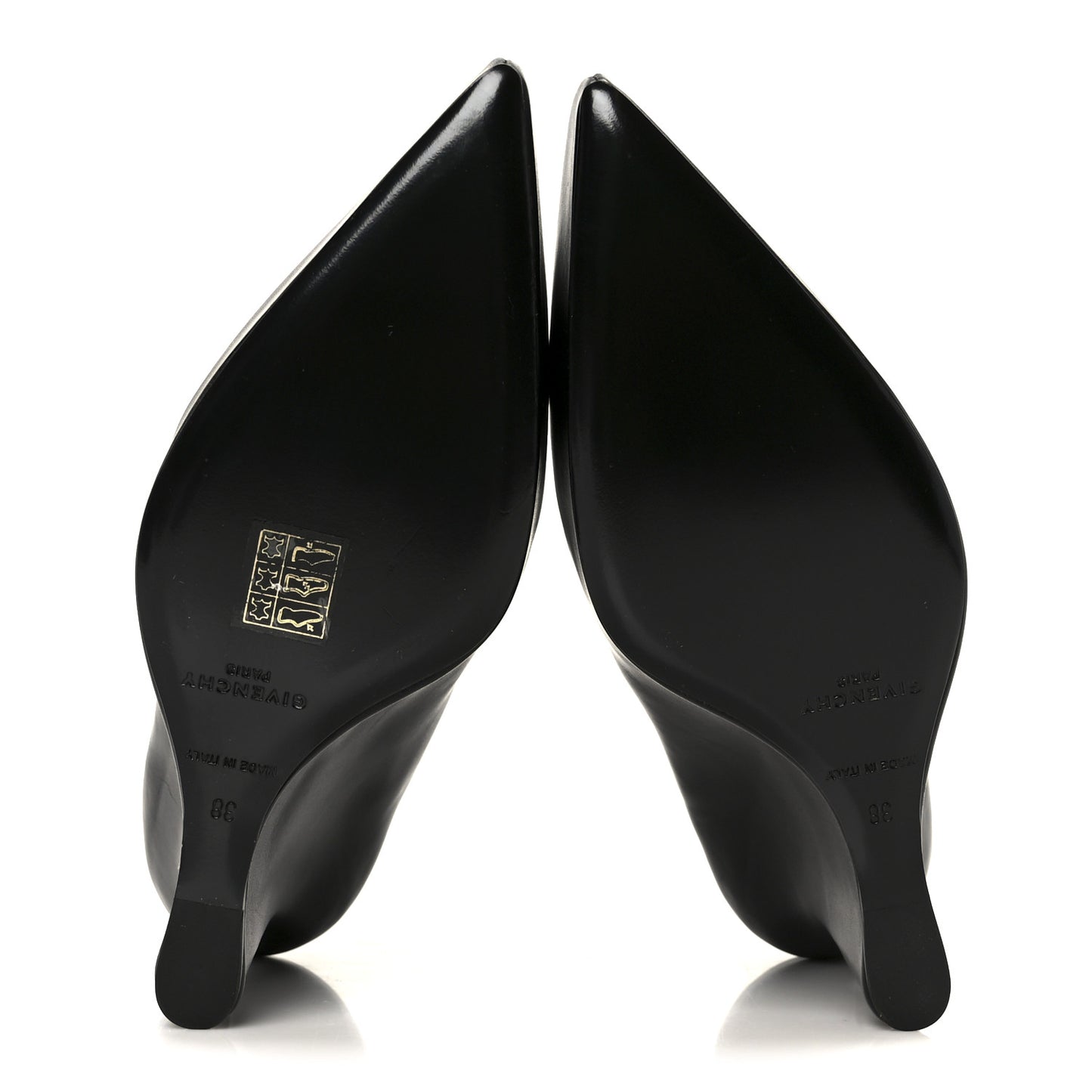 Calfskin G Lock 80mm Wedge Low Boots 38 Black