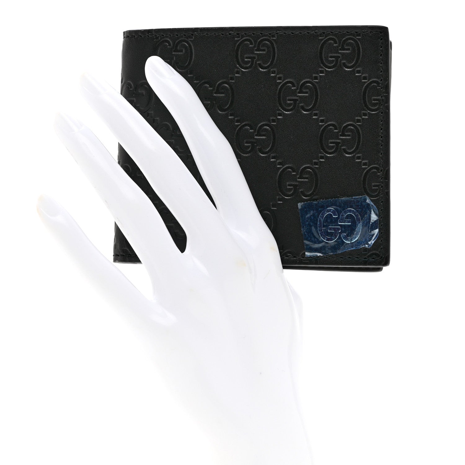 Gucci Guccissima Signature Dorian Bi-Fold Wallet Black 2 of 9