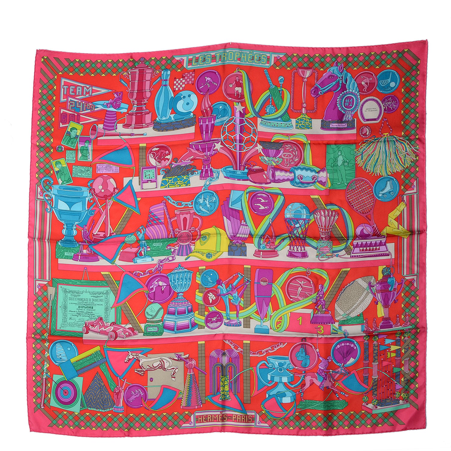 Hermes Silk Les Trophees Scarf 90 2 of 6